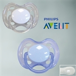 AVENT-sutter, Symmetriske, Silikone, 0-6 mdr., bl� og hvid, 